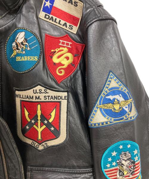 AVIREX（アヴィレックス）AVIREX (アヴィレックス) G-1 TOP GUN ラムレザーフライトジャケット ブラック サイズ:Ｌの古着・服飾アイテム