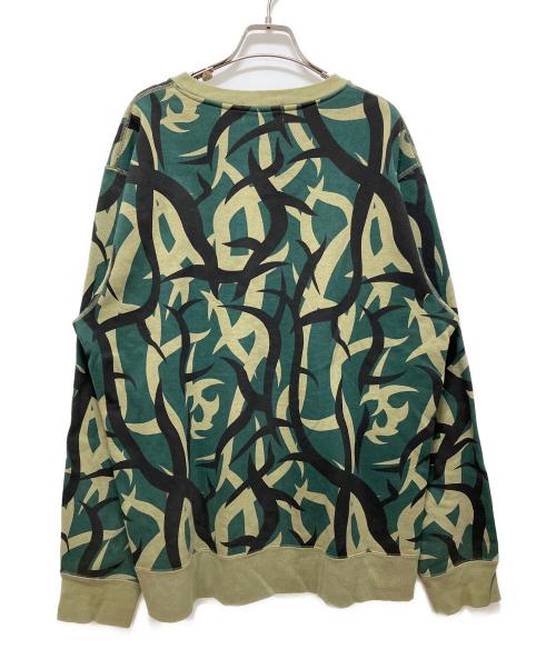 A BATHING APE（アベイシングエイプ）A BATHING APE (アベイシングエイプ) TRIAL CAMO CREWNECK SWEATSHIRT グリーン サイズ:XLの古着・服飾アイテム