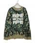 A BATHING APE（アベイシングエイプ）の古着「TRIAL CAMO CREWNECK SWEATSHIRT」｜グリーン