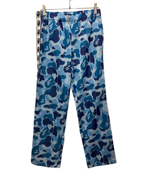 A BATHING APE（アベイシングエイプ）A BATHING APE (アベイシングエイプ) ABC CAMO JACQUARD TRACK PANTS ブルー サイズ:L 未使用品の古着・服飾アイテム