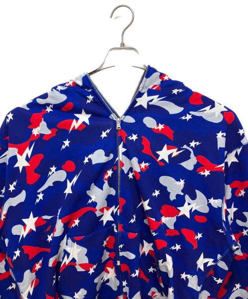 A BATHING APE（アベイシングエイプ）A BATHING APE (アベイシングエイプ) STA Strike Camo Shark フルジップパーカー ブルー サイズ:L 未使用品の古着・服飾アイテム