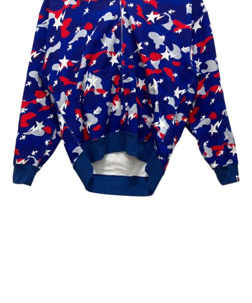A BATHING APE（アベイシングエイプ）A BATHING APE (アベイシングエイプ) STA Strike Camo Shark フルジップパーカー ブルー サイズ:L 未使用品の古着・服飾アイテム