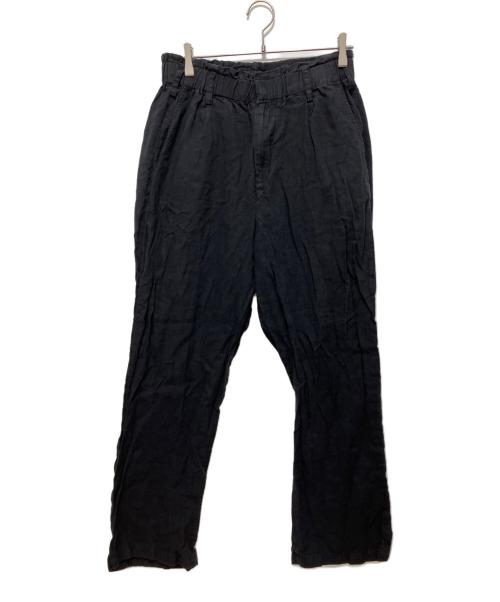 simple project（シンプルプロジェクト）simple project (シンプルプロジェクト) LINEN EASY PANTS ブラック サイズ:Lの古着・服飾アイテム