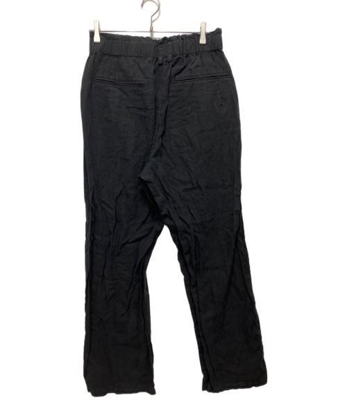 simple project（シンプルプロジェクト）simple project (シンプルプロジェクト) LINEN EASY PANTS ブラック サイズ:Lの古着・服飾アイテム