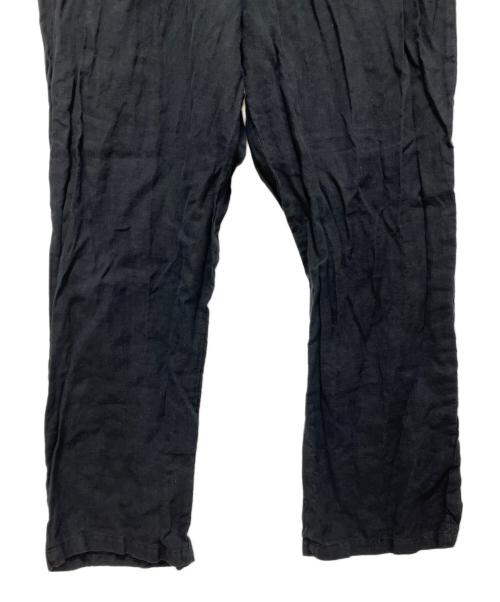 simple project（シンプルプロジェクト）simple project (シンプルプロジェクト) LINEN EASY PANTS ブラック サイズ:Lの古着・服飾アイテム