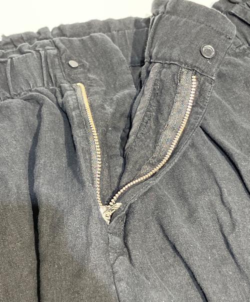 simple project（シンプルプロジェクト）simple project (シンプルプロジェクト) LINEN EASY PANTS ブラック サイズ:Lの古着・服飾アイテム
