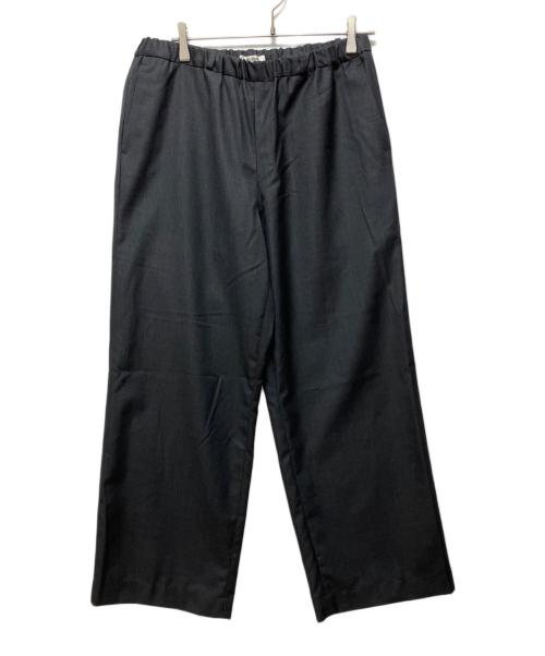 INTERIM（インテリム）INTERIM (インテリム) SILKY MELANGE SUITING DEADSTOCK WIDE DRESS EASY PANTS グレー サイズ:5の古着・服飾アイテム