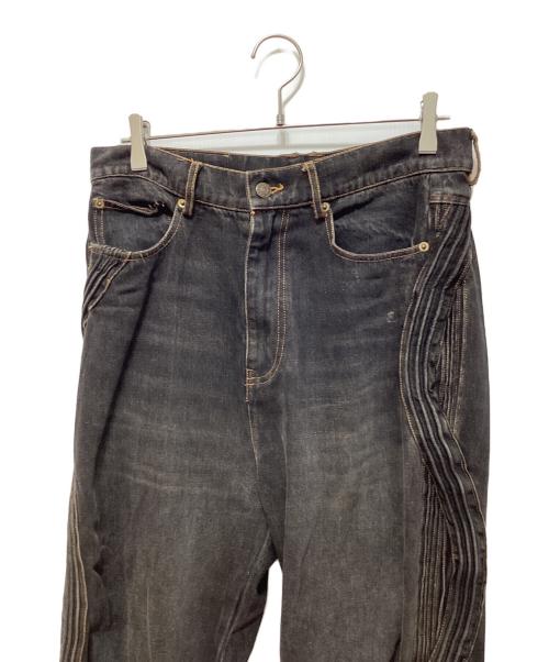 XWORE（ウォア）XWORE (ウォア) Waved Dirty Denim ブラック サイズ:W32の古着・服飾アイテム