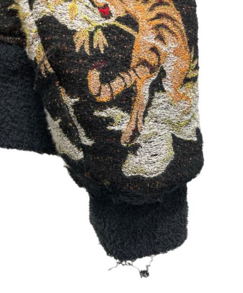amok（アモク）amok (アモク) TIGER PILE JACQUARD JACKETS ブラック サイズ:Lの古着・服飾アイテム