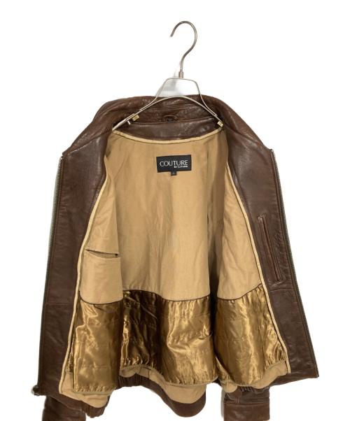 COUTURE BY J.PARK（クチュール・バイ・ジェイ・パーク）COUTURE BY J.PARK (クチュール・バイ・ジェイ・パーク) レザージャケット ブラウン サイズ:Ｌの古着・服飾アイテム