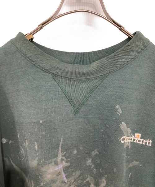 Coleman（コールマン）Coleman (コールマン) ペンキ加工スウェット オリーブ サイズ:XLの古着・服飾アイテム