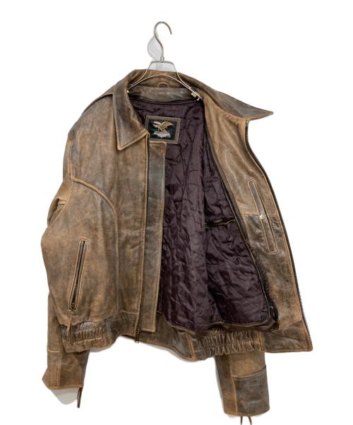 JAMIN LEATHER（ジャミンレザー）JAMIN LEATHER (ジャミンレザー) レザージャケット ブラウン サイズ:XLの古着・服飾アイテム