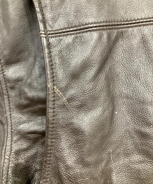 ST JOHN'S BAY（セントジョンズベイ）ST JOHN'S BAY (セントジョンズベイ) レザースイングトップ ブラウン サイズ:Sの古着・服飾アイテム