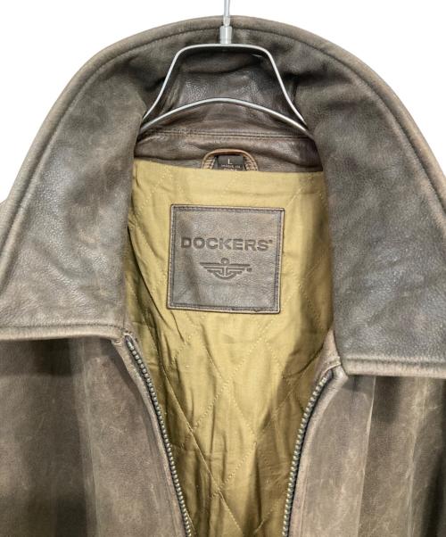 DOCKERS（ドッカーズ）DOCKERS (ドッカーズ) レザースイングトップ ブラウン サイズ:Ｌの古着・服飾アイテム