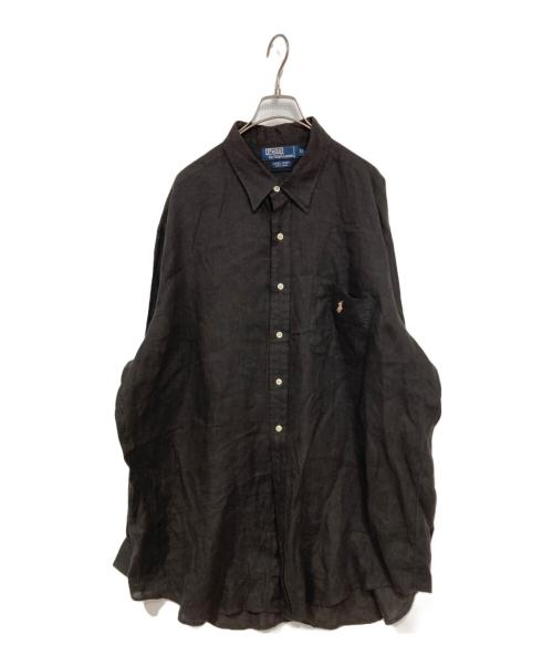 POLO RALPH LAUREN（ポロ・ラルフローレン）POLO RALPH LAUREN (ポロ・ラルフローレン) リネンシャツ ブラウン サイズ:XLの古着・服飾アイテム