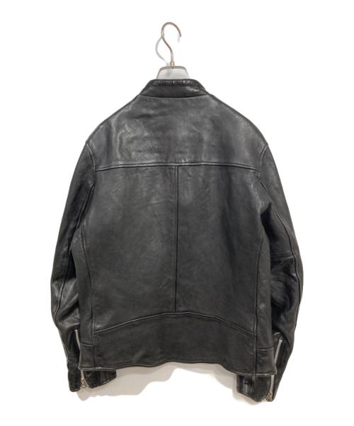 Schott（ショット）Schott (ショット) ダブルブレスト ラム レザーライダースジャケット ブラック サイズ:Ｌの古着・服飾アイテム