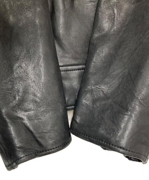 Schott（ショット）Schott (ショット) ダブルブレスト ラム レザーライダースジャケット ブラック サイズ:Ｌの古着・服飾アイテム