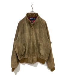 POLO RALPH LAUREN（ポロ・ラルフローレン）の古着「90’Sスウェード 裏地チェック スイングトップ」｜ブラウン