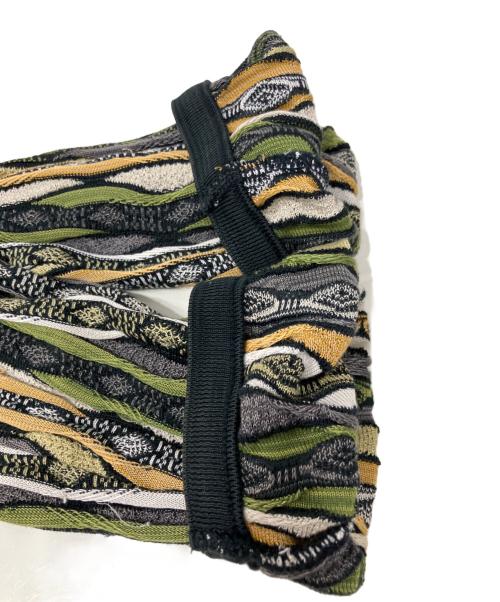 Coogi（クージー）Coogi (クージー) 3D ニットポロシャツ グリーン×ベージュ サイズ:2XLの古着・服飾アイテム