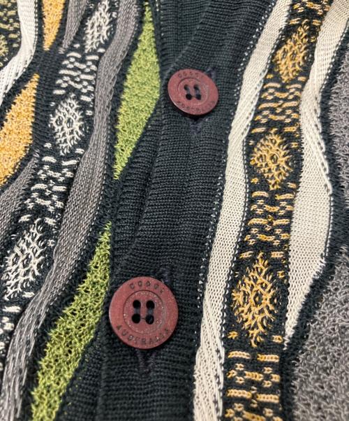 Coogi（クージー）Coogi (クージー) 3D ニットポロシャツ グリーン×ベージュ サイズ:2XLの古着・服飾アイテム