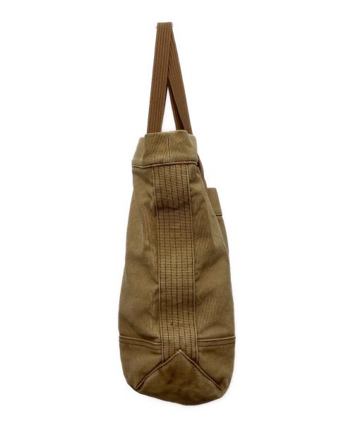 POLO RALPH LAUREN（ポロ・ラルフローレン）POLO RALPH LAUREN (ポロ・ラルフローレン) USED加工ステンシルキャンバストートバッグ ブラウンの古着・服飾アイテム