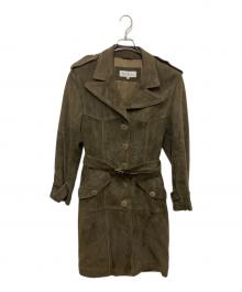 MaxMara（マックスマーラ）の古着「スウェードトレンチコート」｜カーキ