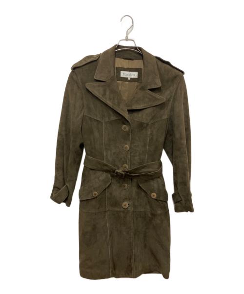 MaxMara（マックスマーラ）MaxMara (マックスマーラ) スウェードトレンチコート カーキ サイズ:40の古着・服飾アイテム
