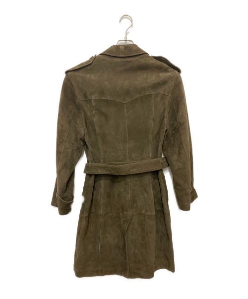 MaxMara（マックスマーラ）MaxMara (マックスマーラ) スウェードトレンチコート カーキ サイズ:40の古着・服飾アイテム