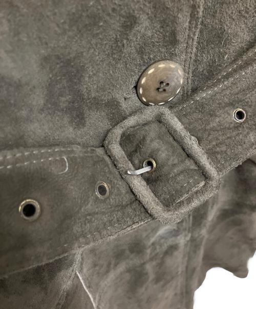 MaxMara（マックスマーラ）MaxMara (マックスマーラ) スウェードトレンチコート カーキ サイズ:40の古着・服飾アイテム