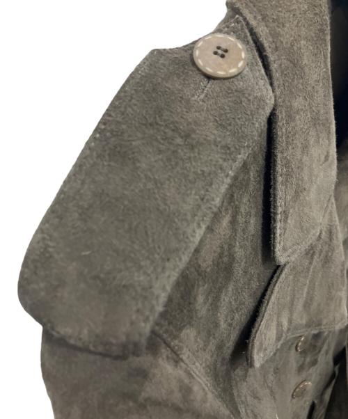 MaxMara（マックスマーラ）MaxMara (マックスマーラ) スウェードトレンチコート カーキ サイズ:40の古着・服飾アイテム