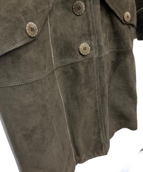 MaxMara（マックスマーラ）MaxMara (マックスマーラ) スウェードトレンチコート カーキ サイズ:40の古着・服飾アイテム