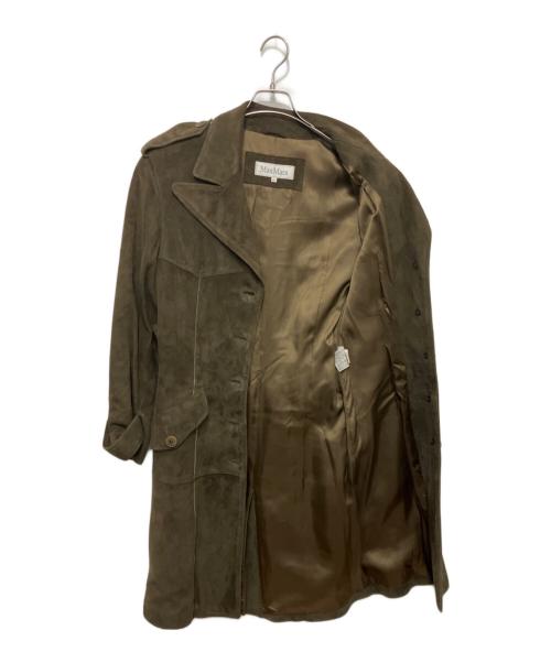 MaxMara（マックスマーラ）MaxMara (マックスマーラ) スウェードトレンチコート カーキ サイズ:40の古着・服飾アイテム
