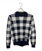LOUIS VUITTONルイ ヴィトン）の古着「2017 Plaid Pullover」｜ネイビー×ホワイト