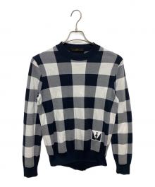 LOUIS VUITTON（ルイ ヴィトン）の古着「2017 Plaid Pullover」｜ネイビー×ホワイト