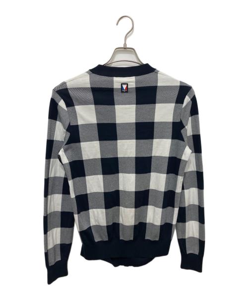 LOUIS VUITTON（ルイ ヴィトン）LOUIS VUITTON (ルイ ヴィトン) 2017 Plaid Pullover ネイビー×ホワイト サイズ:XSの古着・服飾アイテム