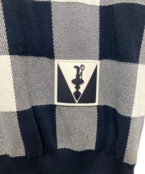 LOUIS VUITTON（ルイ ヴィトン）LOUIS VUITTON (ルイ ヴィトン) 2017 Plaid Pullover ネイビー×ホワイト サイズ:XSの古着・服飾アイテム