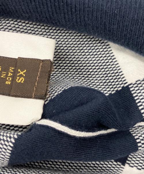 LOUIS VUITTON（ルイ ヴィトン）LOUIS VUITTON (ルイ ヴィトン) 2017 Plaid Pullover ネイビー×ホワイト サイズ:XSの古着・服飾アイテム