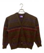 THE NORTHFACE PURPLELABELザ・ノースフェイス パープルレーベル）の古着「Merino Field Striped Cardigan」｜ブラウン