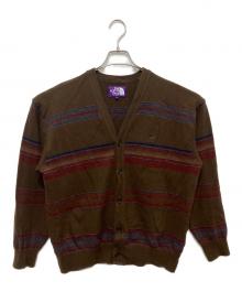 THE NORTHFACE PURPLELABEL（ザ・ノースフェイス パープルレーベル）の古着「Merino Field Striped Cardigan」｜ブラウン
