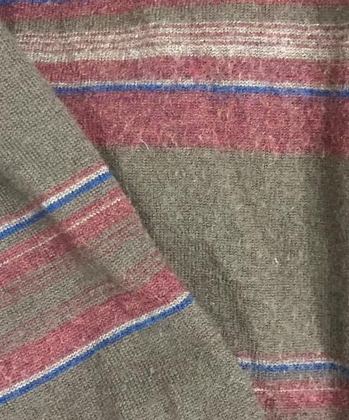 THE NORTHFACE PURPLELABEL（ザ・ノースフェイス パープルレーベル）THE NORTHFACE PURPLELABEL (ザ・ノースフェイス パープルレーベル) Merino Field Striped Cardigan ブラウン サイズ:Lの古着・服飾アイテム