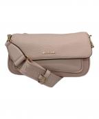 MICHAEL KORSマイケルコース）の古着「Jet Set Travel Small Pebbled Leather Crossbody Bag With Pouch」｜ライトピンク