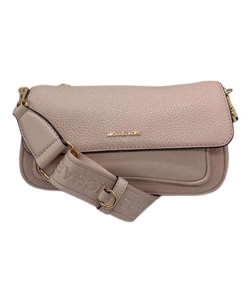 MICHAEL KORS（マイケルコース）MICHAEL KORS (マイケルコース) Jet Set Travel Small Pebbled Leather Crossbody Bag With Pouch ライトピンクの古着・服飾アイテム