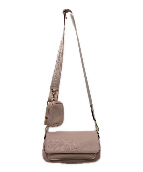 MICHAEL KORS（マイケルコース）MICHAEL KORS (マイケルコース) Jet Set Travel Small Pebbled Leather Crossbody Bag With Pouch ライトピンクの古着・服飾アイテム