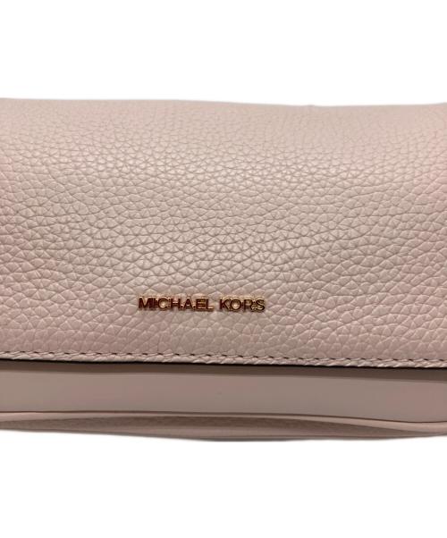 MICHAEL KORS（マイケルコース）MICHAEL KORS (マイケルコース) Jet Set Travel Small Pebbled Leather Crossbody Bag With Pouch ライトピンクの古着・服飾アイテム