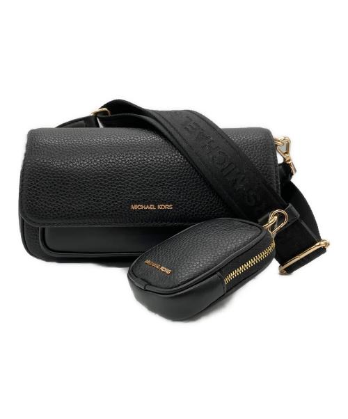 MICHAEL KORS（マイケルコース）MICHAEL KORS (マイケルコース) Jet Set Travel Small Pebbled Leather Crossbody Bag With Pouch ブラックの古着・服飾アイテム