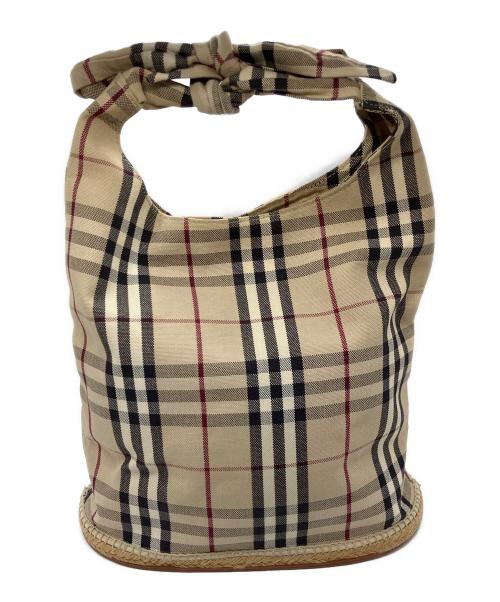 BURBERRY（バーバリー）BURBERRY (バーバリー) ノバチェックバケツ型トートバッグ ベージュの古着・服飾アイテム