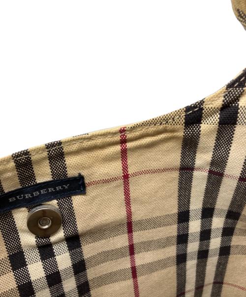 BURBERRY（バーバリー）BURBERRY (バーバリー) ノバチェックバケツ型トートバッグ ベージュの古着・服飾アイテム