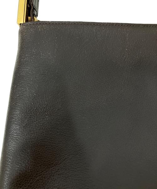 BURBERRY（バーバリー）BURBERRY (バーバリー) ワンショルダーレザーバッグ ブラウンの古着・服飾アイテム