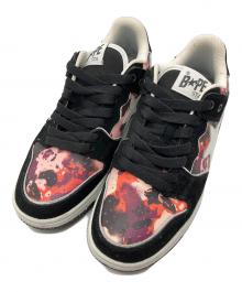 BAPESTA（ベイプスタ）の古着「ローカットスニーカー」｜ブラック×ピンク