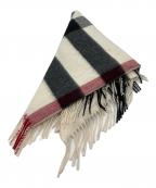 BURBERRY LONDONバーバリーロンドン）の古着「カシミヤメガチェックストール」｜ホワイト×ブラック